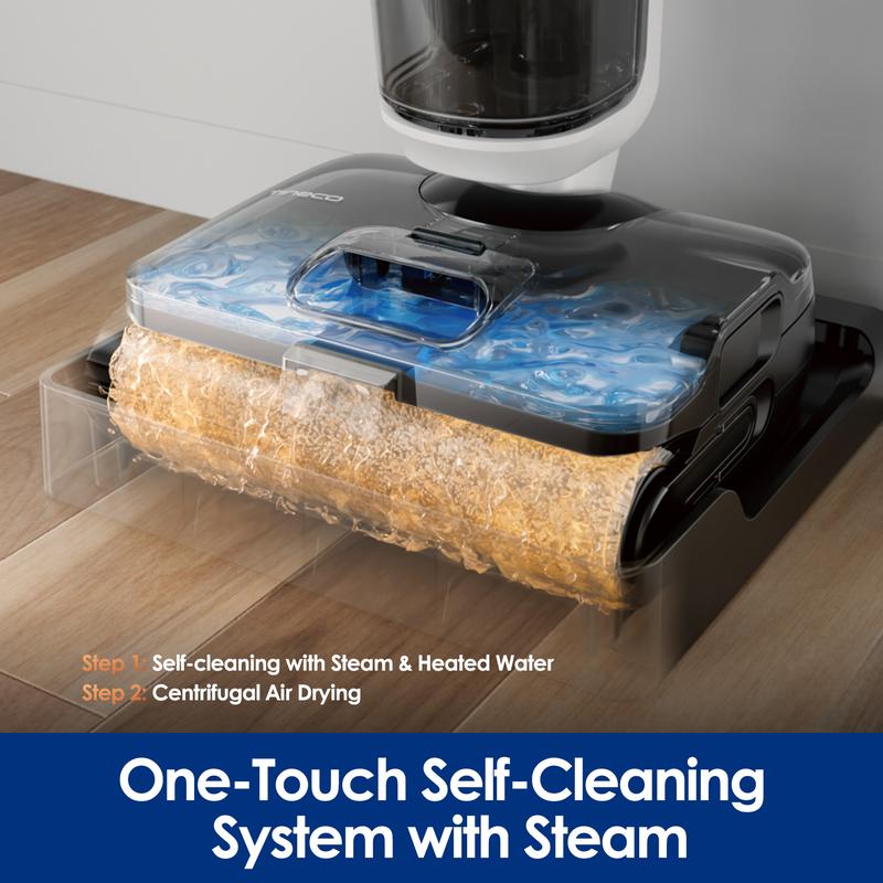 Tineco FLOOR ONE S6 Stretch Steam Corded Wet Dry Vacuum Steam Mop All-in-One, Tineco BoostSteam, 320℉ High-temp Steam Cleaning, 180° Lay-Flat, Anti-Tangle Design, FlashDry Self-cleaning