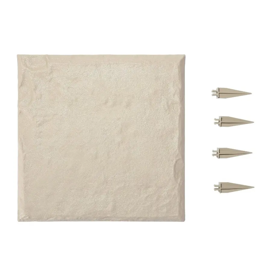 【toolupgrade】VEVOR Garden Stepping Stones, 4Pcs 15.5x 15.5 in, Decorative Stepping Stones with Stakes, Weather-Resistant Plastic Pathway Pavers, Smooth Surface, Outdoor Walkway for Lawn Patio Landscape, Beige