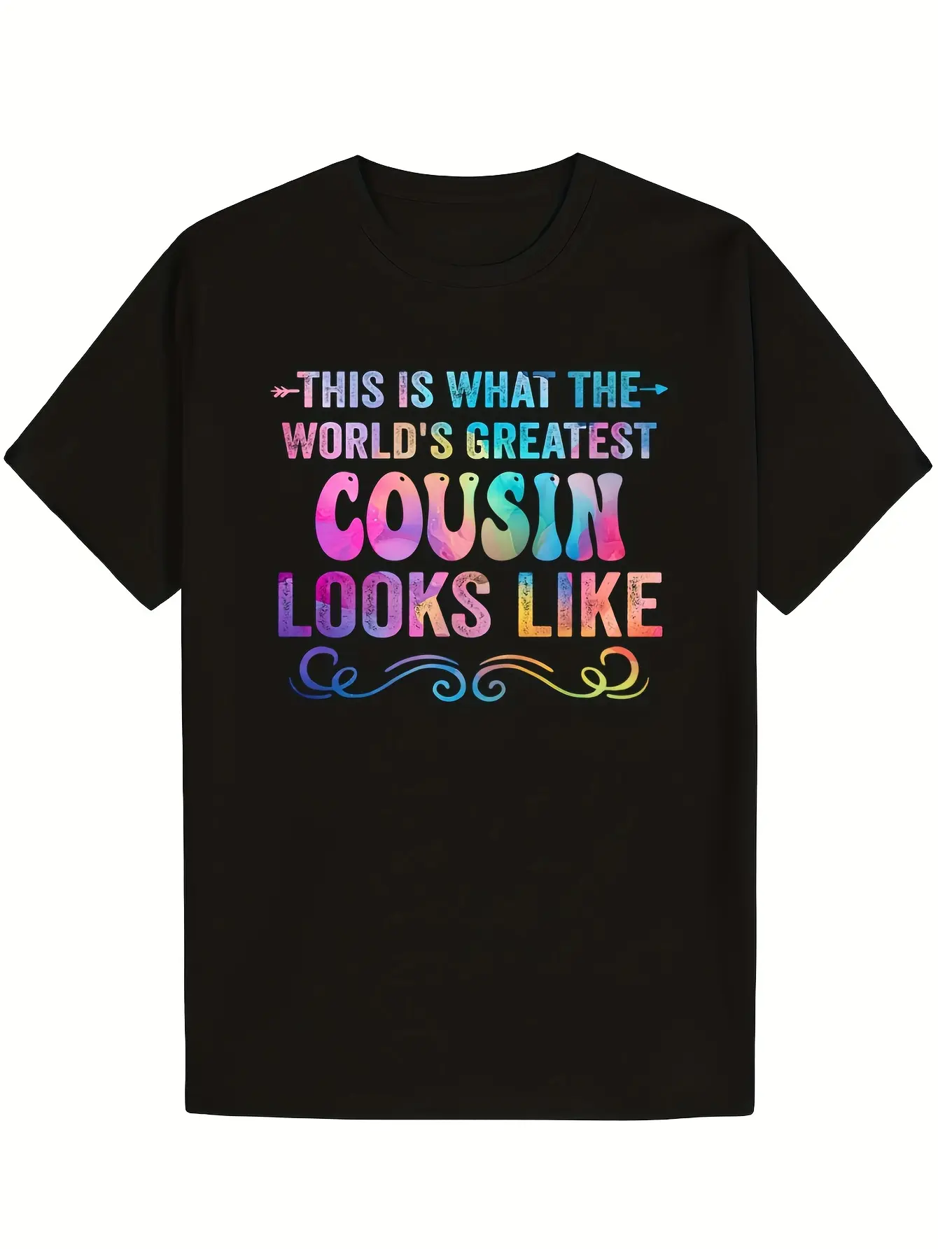 Everyday Comfort World's Greatest Cousin T-Shirt - unisex soft cotton short sleeve t shirt, vintage graphic casual tee for men women teens, perfect birthday holiday gift for camping travel gym daily street  wear
