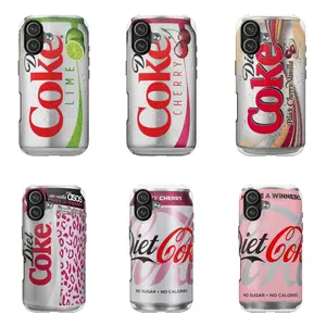 Diet Cola Can Phone Case Soft Drink Cover for iPhone 17Pro, 16, 15, 14, 13, 12 Samsung S25, S24, S23, S22, A16, A26, Pixel 10, 9Pro, 8, 7