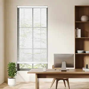 Regal Living No Tool EZ Stick Cordless 1" Eco Room Darkening Mini Blind White 23" W x 48" L Lightweight & Durable for Home & Office