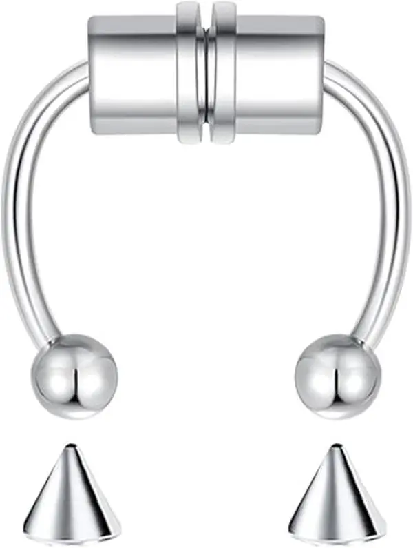 5-18 Pcs Nose Rings Hoops Fake Nose Ring Fake Septum Fake Lip Rings Fake Septum Piercing Fake Nose Piercing Fake Nose Hoop Double Hoop Nose Ring Fake Double Nose Ring Nose Cuffs Faux Nose Rings Clip On Cartilage Hoop Earring