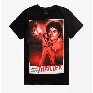 Michael Jackson Thriller Poster T-Shirt - 100% Cotton Oversize Unisex Fashion Tee for Men & Women - Gift for Friends & Family
