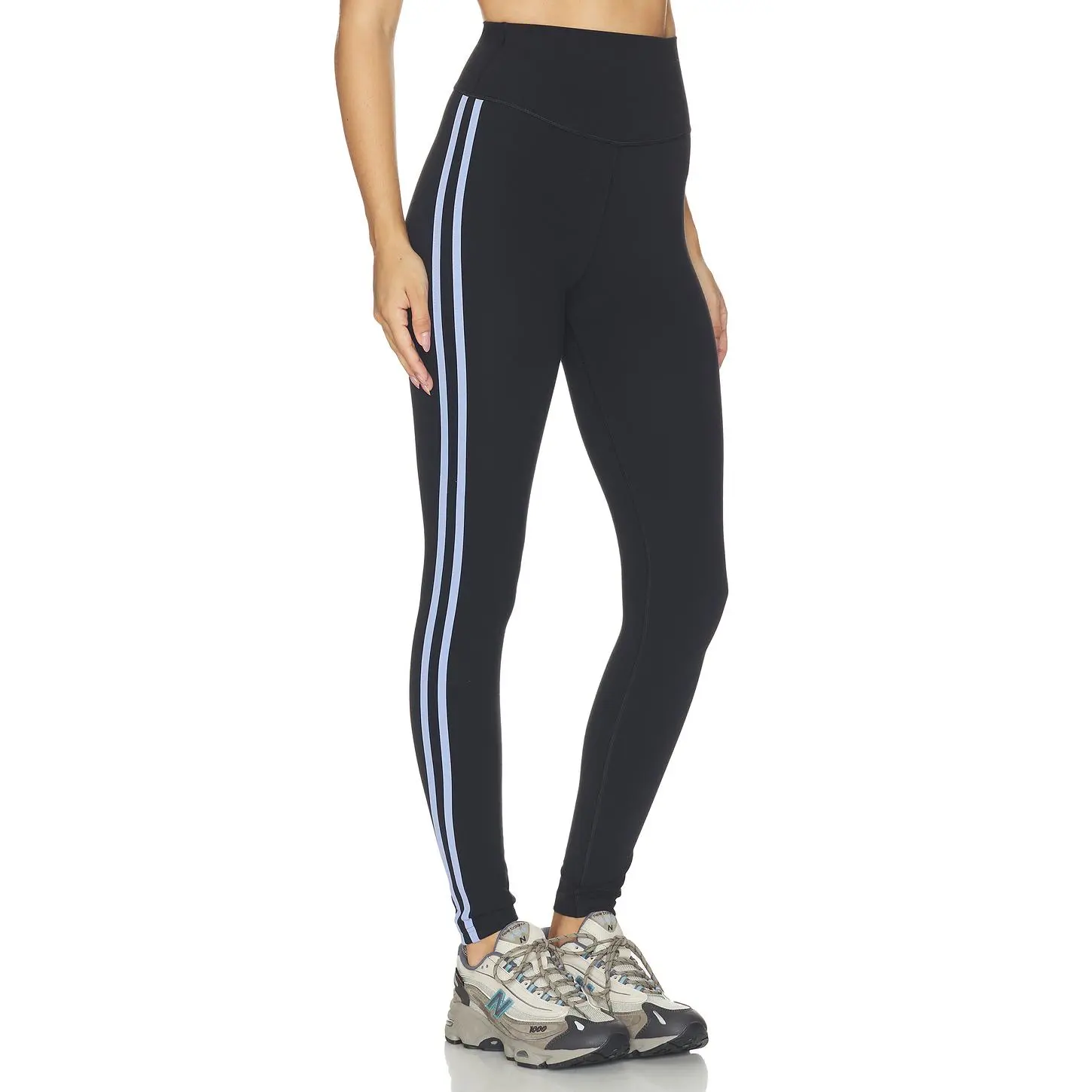 Splits59 Ella Airweight High Waist Legging in Black & Purple Haze