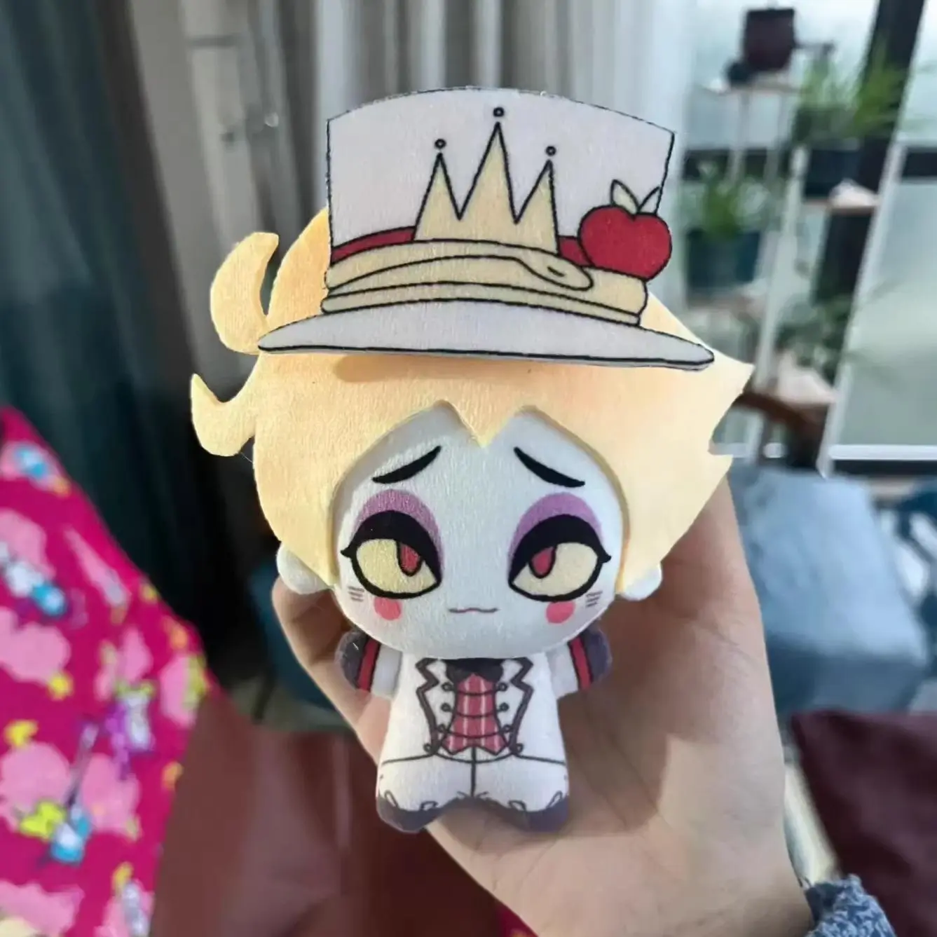 Stuffed Anime 10cm Lucifer Morningstar Plushie Hazbined Vox Plush Toys Doll Decoration Keychain Bakcpack Pendants Gifts
