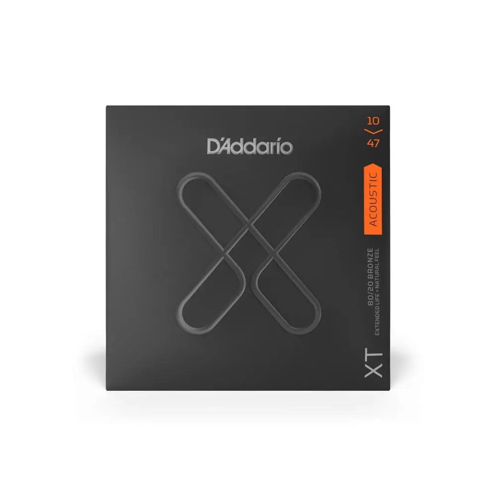 D'Addario XT 80/20 Bronze Coated Acoustic Guitar strings 10-47 Extra Light