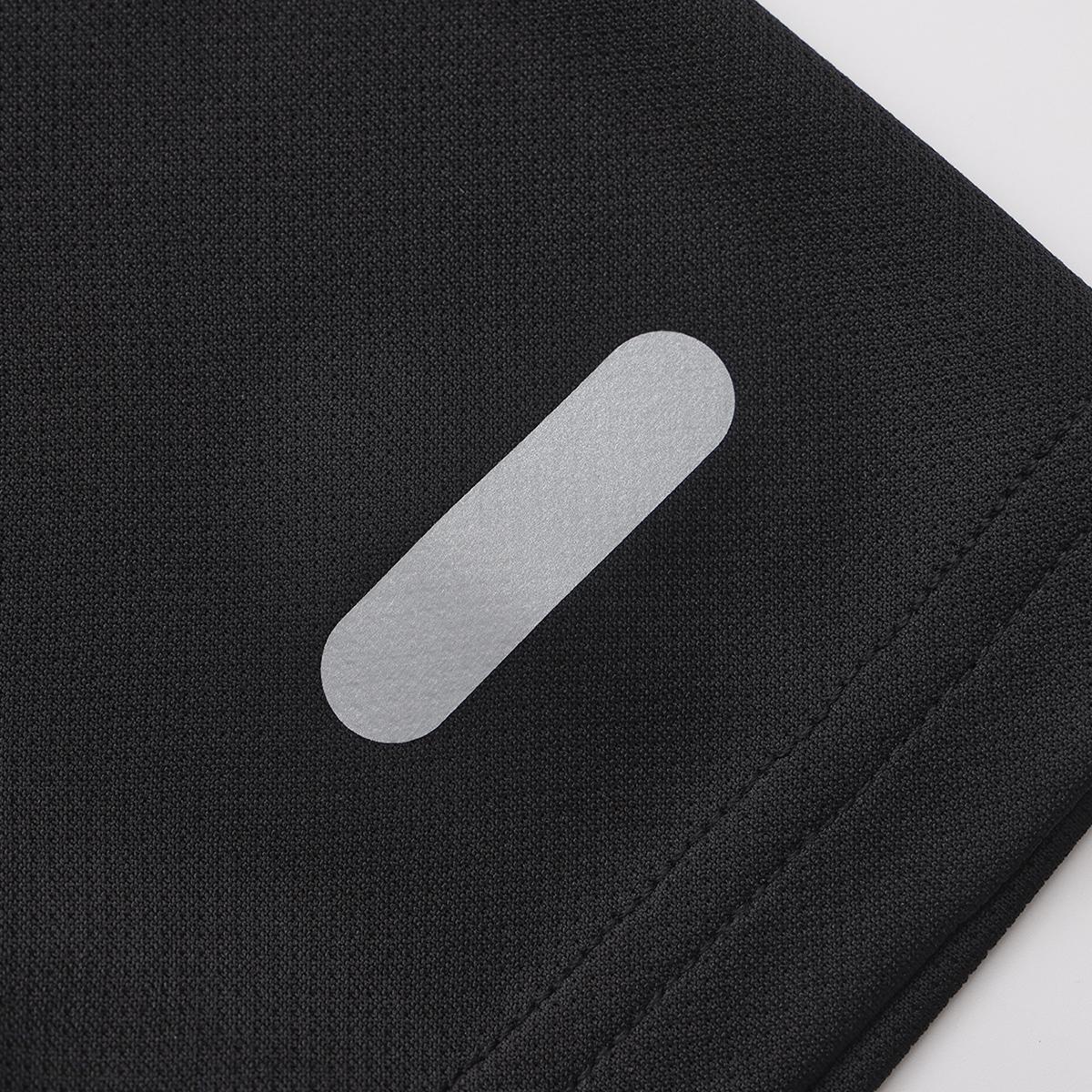 Casual athletic printed reflective stripe T-shirt in black, white, and army green; breathable quick-dry short-sleeve crew neck top; running shirt; wet/dry dual-use moisture-wicking T-shirt; gym training short-sleeve shirt.