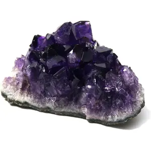 Raw Amethyst Stones and Crystals Rock, Natural Amathesis Crystal Clusters, Geodes with Crystals,Gemstones, Healing Crystals(0.11Lb)