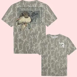 Waterfowl Hunting Camo T-Shirt Bottomland Style Duck Graphic Tee Unisex Outdoor Shirt Size S–5XL