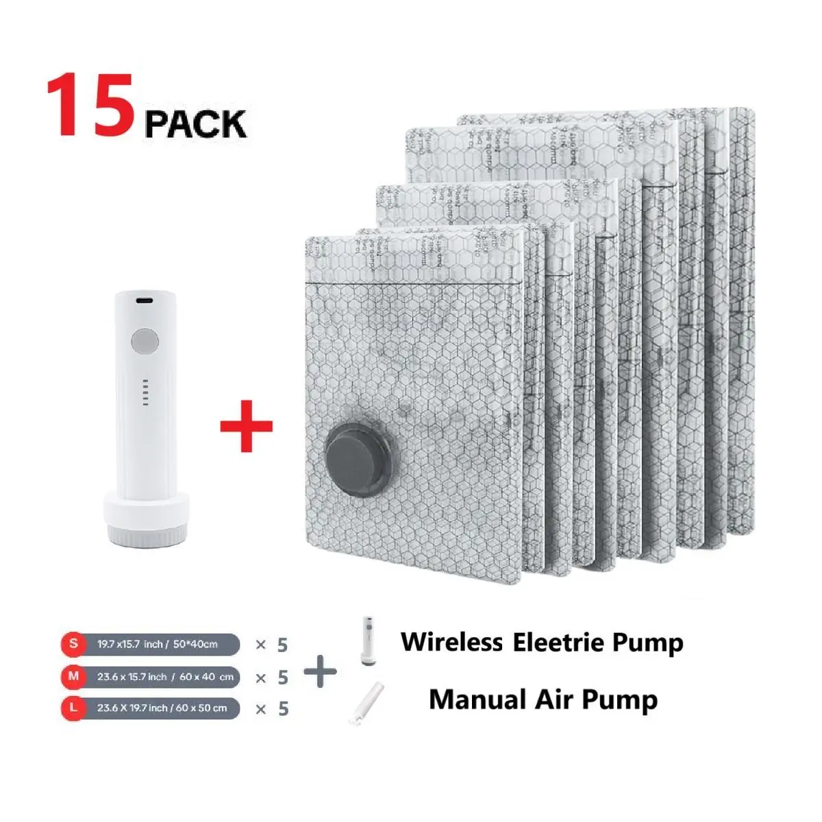 15 Pack + Wireless Electric Pump+manual pump