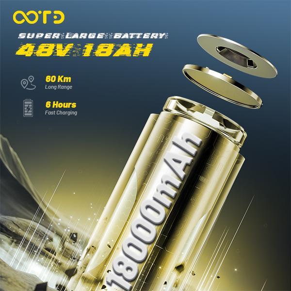 OOTD T10 Scooter for Adults, 48V 18AH Battery Up to 46 Miles Long Range & Powerful Motor, 34 MPH Max Speed, 11 Inch All-Terrain Tires Folding Commuter E Scooter with Dual Suspension & LCD Display OOTD T10 Scooter for Adults, 48V 18AH Battery Up to 46 Miles Long Range & Powerful Motor, 34 MPH Max Speed, 11 Inch All-Terrain Tires Folding Commuter E Scooter with Dual Suspension & LCD Display