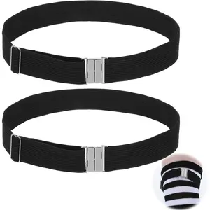 2 Pcs Women's Thigh Garter Belt Adjustable Thigh Garters Belts Elastic Garter Belt with Buckle Plus Size Leg Harness