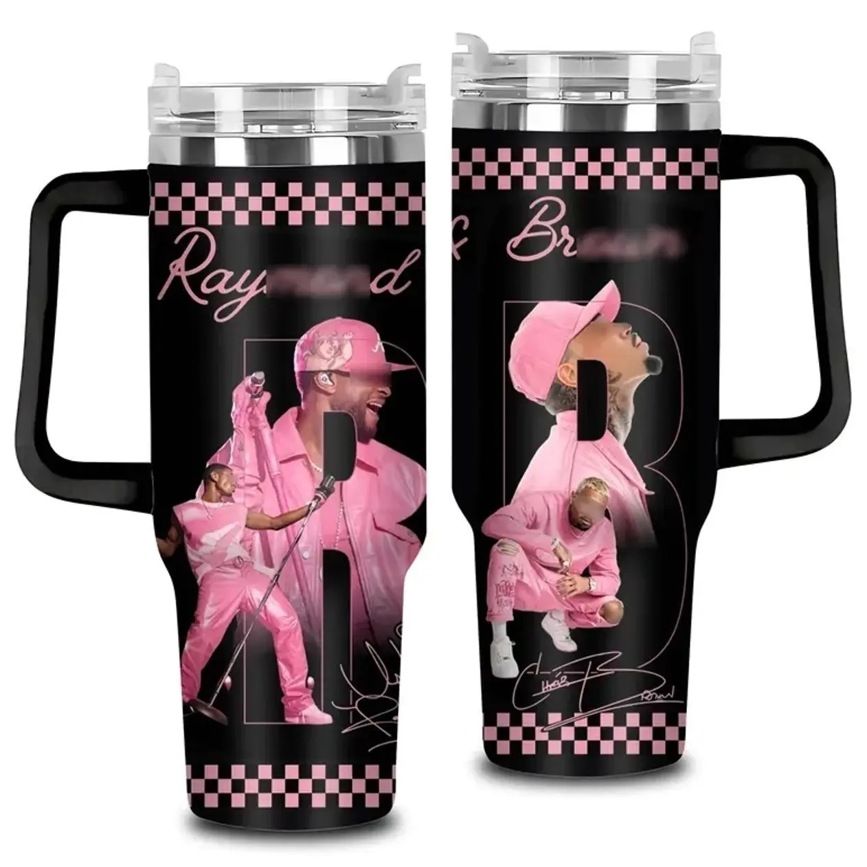 The R&B Tour 2026 Vintage Music Aesthetic 40oz & 20oz Stainless Steel Tumbler with Handle – R&B Fan Insulated Mug V2, Tour Style Cup, Retro Urban Design, Leakproof Travel Gift