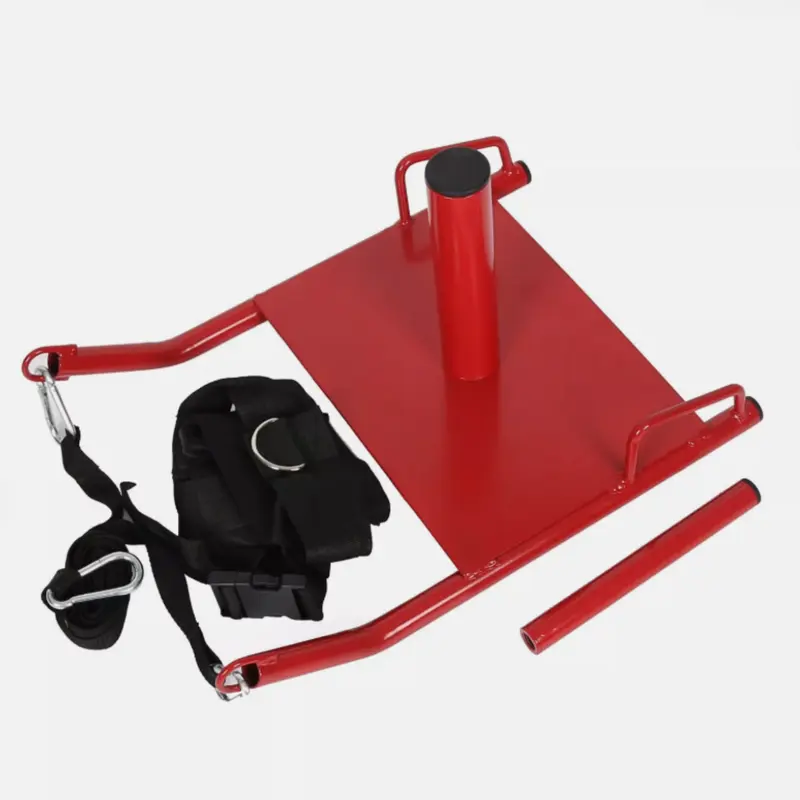 1 x Heavy-Duty Steel Power Speed Sled - Push-Pull Training Tool with Powder Coating, Proprietary Handles, Removable Harness, Leash, Olympic Plate Fit, Easy-Install Workout Accessory for CrossFit, Strength Training