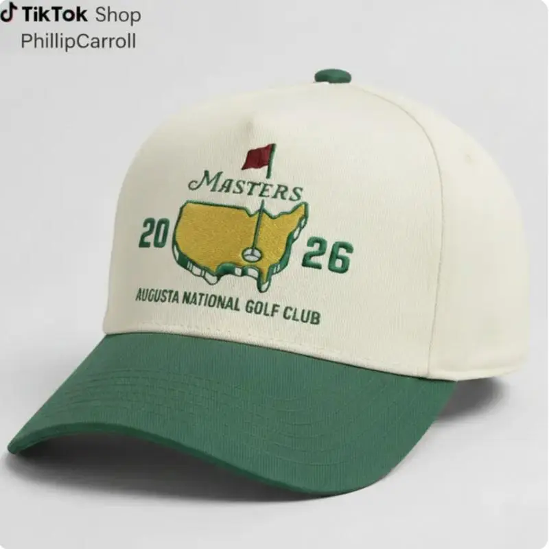 Masters Tournament 2026 Golf Cap, Augusta National Golf Club Hat, Embroidered Masters 2026 Hat, Classic Green & White Golf Dad Cap