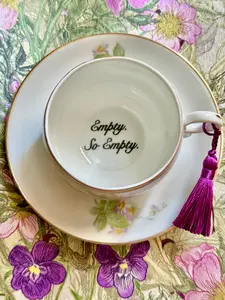 Vintage Empty teacup and saucer