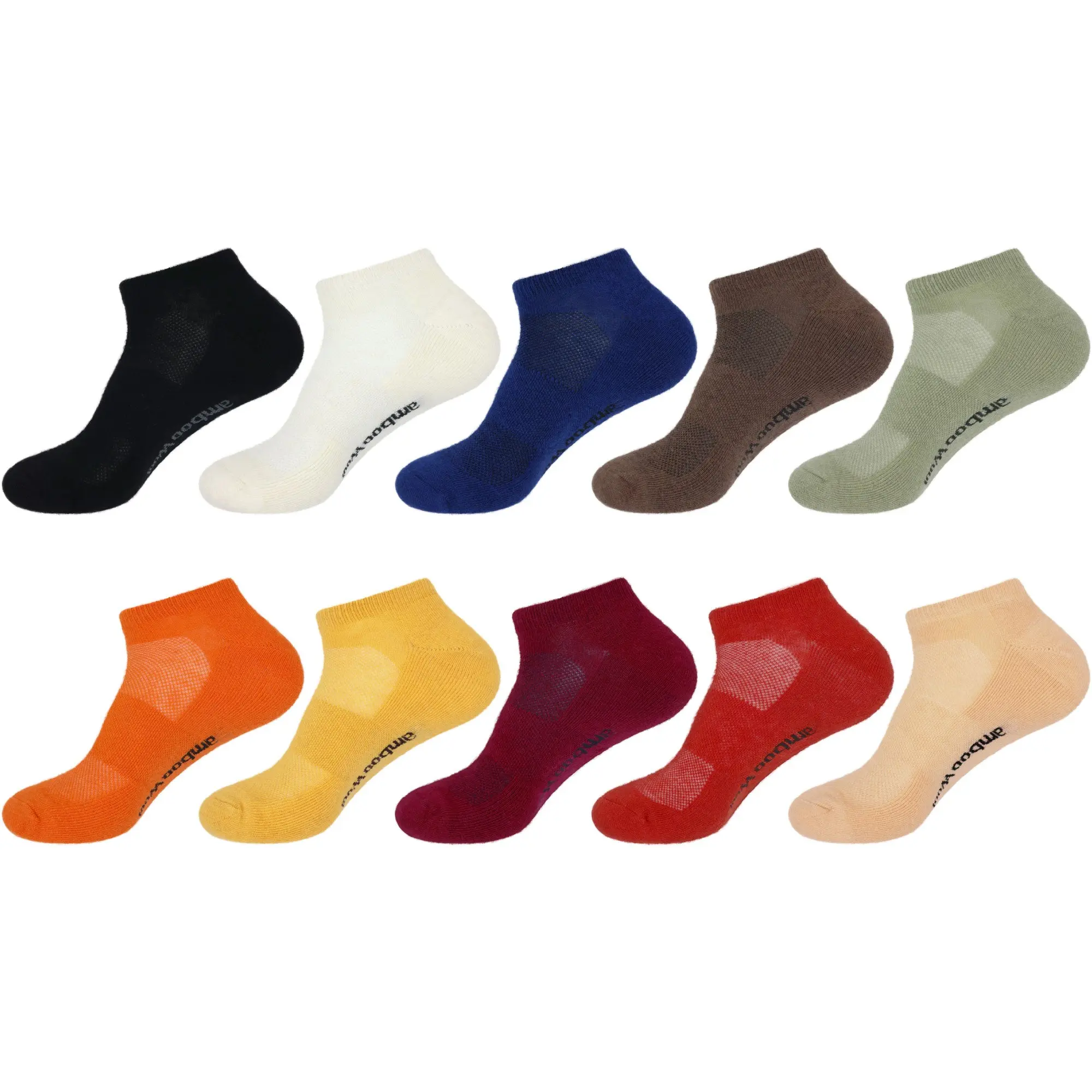 Unisex Bamboo Rayon Wool Blend Athletic Ankle Socks