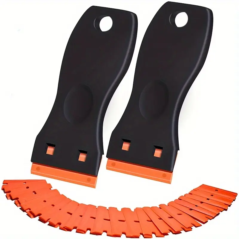 A Set of Plastic Razors for Removing Labels And Stickers, Easily Eliminating Wall Paint, Stickers, And Vinyl Adhesives