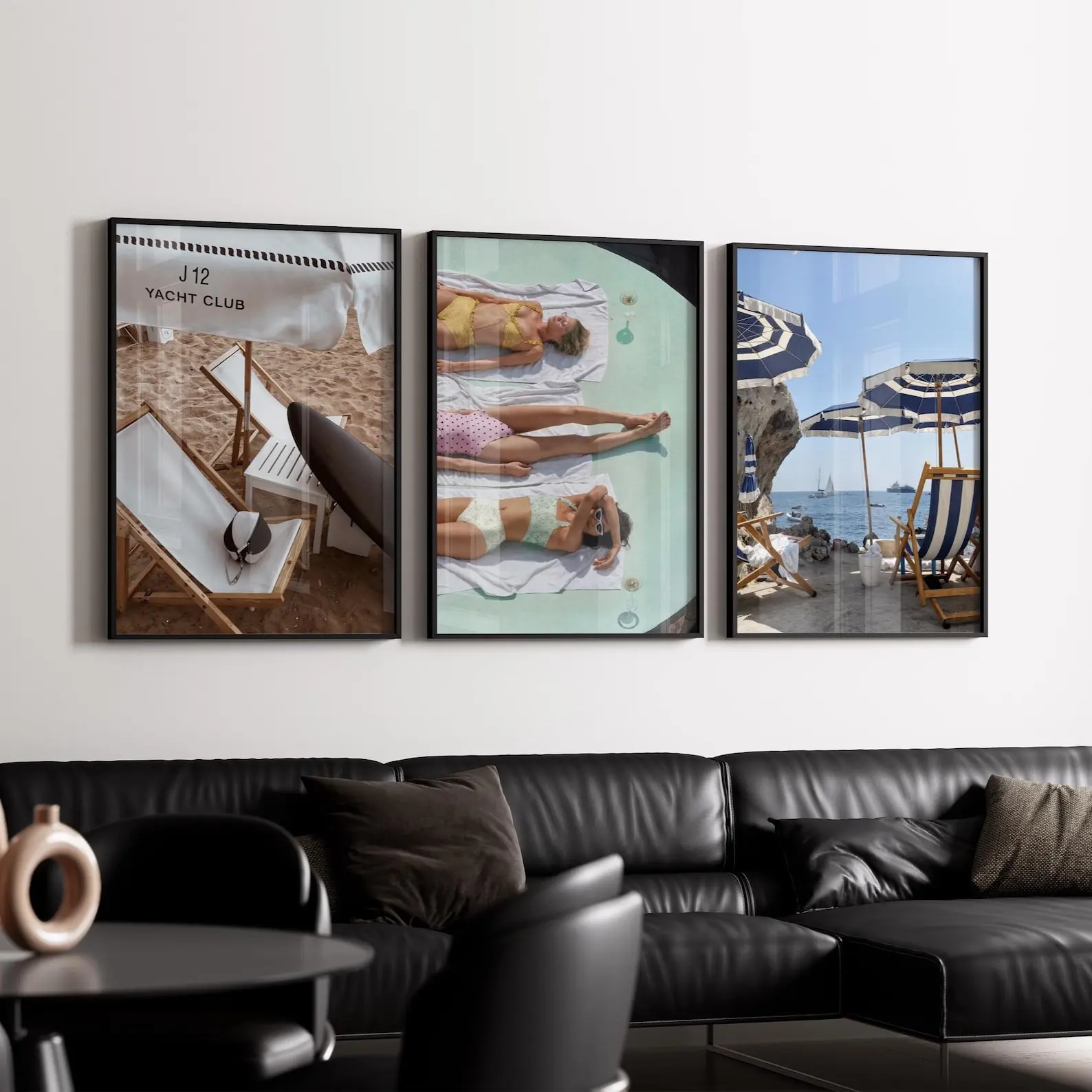 Girls Club Set of 3 Posters | Old Money Painting Modern Aesthetic Wall Art | Rich Lifestyle Fashion Digital Print | Summer Trendy Hypebeast