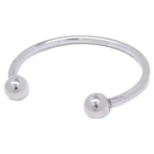 Pre-owned Tiffany & Co. Hardware Ball Wire Bangle Sterling Silver Bracelet by Rebag