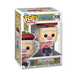 Funko POP Animation: One Piece - Dr. Vegapunk (Egghead) w/ vRare Pop Protector Included