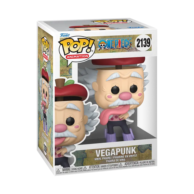 Funko POP Animation: One Piece - Dr. Vegapunk (Egghead) w/ vRare Pop Protector Included