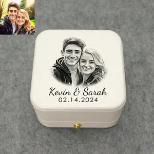Custom Double Ring Box - Personalized Engagement & Wedding Proposal Holder