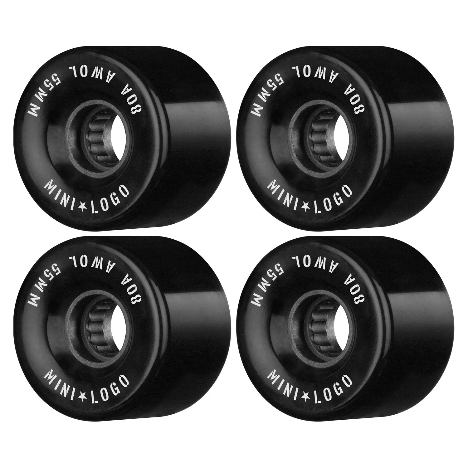 Mini Logo Skateboard Wheels 55mm AWOL 80A Black