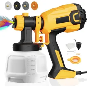 TRAIL RECKONING Paint Sprayer 700W HVLP High Power Electric Spray Paint Gun with Adjustable Spray Width Knob, 40 Fl Oz Container, 4 Nozzles & 3 Patterns