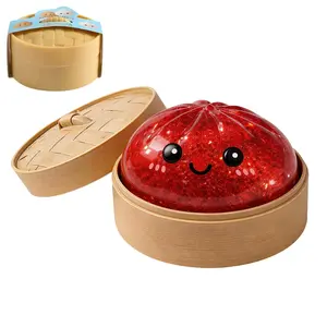 NeeDoh Giant Shimmer Dumpling Squishy with Steamer Box, Soft Sensory Fidget Tool for Anxiety & Stress Relief, Focus Aid for ADHD, Satisfying Toy for Kids & Adults, Cute Desk Decor and Calming Accessory