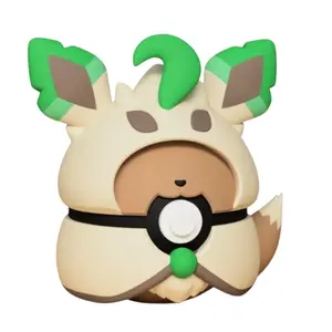 Eevee Leafeon Poncho Poke Ball - Inspired 3D Printed Collectible
