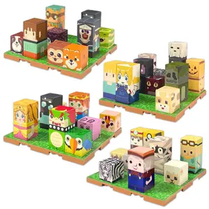 Magnetic Building Blocks with Animal and Human Themes - Creative Magnetic Blocks, STEM Educational Toys, Family Interactive Games, Children's Learning Puzzle Toys, Suitable for Boys and Girls Halloween and Christmas Ideal Gifts