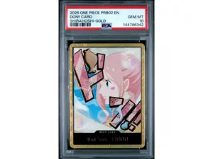 2025 One Piece Premium Booster Volume 2 Shirahoshi Gold Don! Card PSA 10