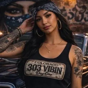 303 Vibin' Tank Top - Colorado Day One Design for Women's Fashion