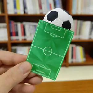 2PCS Exclusive New Product - Football Bookmark - White and Green Weird 3D Bookmark - Football Field Bookmark - Reading Book Clip - Cr
