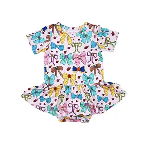 Princess TUTU Super Soft & Comfortable Baby Bodysuit with Sweet Tutu Skirt 3 Snaps for Easy Diaper Changes in Bamboo Viscose Fabric