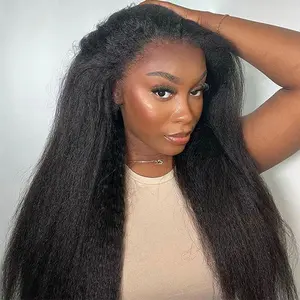 [Wear Go HALF-Wig] OQ HAIR Kinky Straight Human Hair Half Wig Seamless Flip Over Wig 3 IN 1 Wear Go Glueless Wig Invisible Hair dealsforyoudaysline Beginner Friendly Vacation Hair Outdoorfun #DealsForYouDays