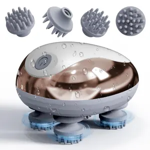 Cordless Scalp Massager Hair Growth with 3 kneading Modes,Waterproof Head Massager with 8 Claws for Deep Cleansing,Head Scratcher,Body Massager for Stress Relief, Cat Massager Silicone Daily