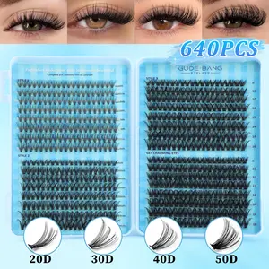 High Capacity False Lashes, D Curl Fluffy Style, Mixed Length, Non-Toxic, DIY Extension, Ideal for Daily Use, Parties, Travel, Gifts