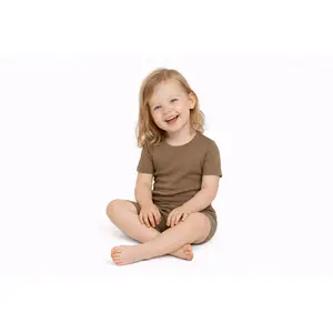 Mossy Gold, Bamboo Two Piece Short Sleeve & Shorts Pajama Set