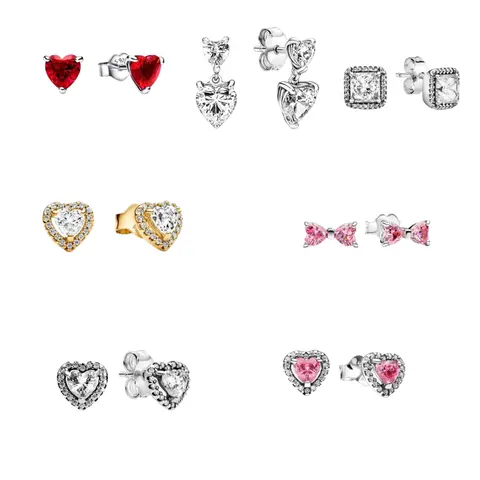 Women's Skin-Safe 925 Real Silver Stud Earrings - Luxe Dainty Classical Jewelry for Adults, Lightweight Adonet Design, Clean Lines, Easy-to-Wear Minimalist Accessory