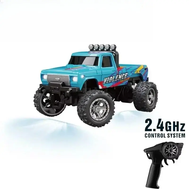 1:64 Alloy Mini RC Off-Road Vehicle, High-Speed 3-Mode Monster Truck with Constant Cruise & Buffer Chassis, 2.4G Hobby-Grade Remote Control Toy Gift for Kids