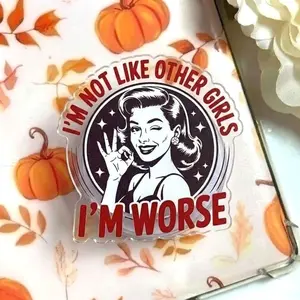 Drama Queen Phone Grip, Sarcastic Women Griptok, Pop Socket for Her, Girlie Kindle Holder