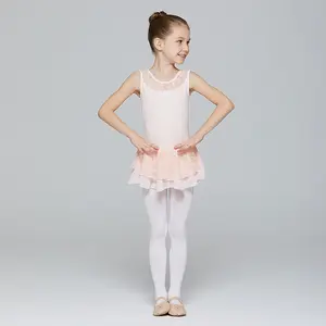 MdnMd Toddler Girls Sleenveless Round Neck Ballet Dance Training Tutu Dress 064 ballerina  costume