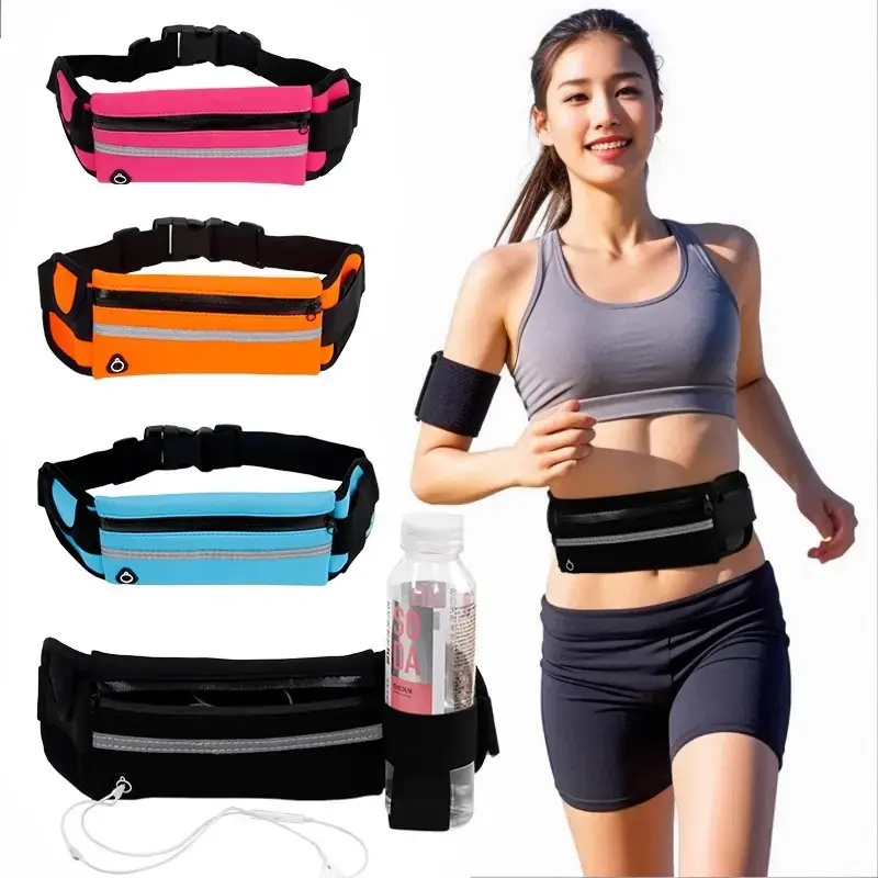 Multifunctional Waterproof Active Sports Waist Bag, Unisex Outdoor Trail Running Hiking Belt Pouch, Portable Small Fitness Gym Bag, Jogging Equipment Gear