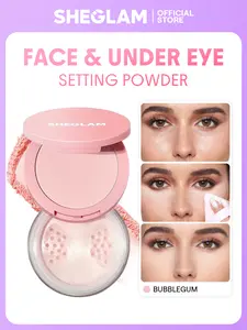 SHEGLAM Insta Ready Face and Under Eye Setting Powder Duo Lightweight Oil Control Loose Powder Makeup Setting Brightening