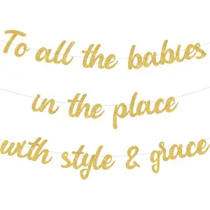 1Set Hip Hop 1anniversary Birthday Party Decorations To all the babies in the place with style and grace Banner for Notorious One The Big One Biggie First Birthday Party Supplies