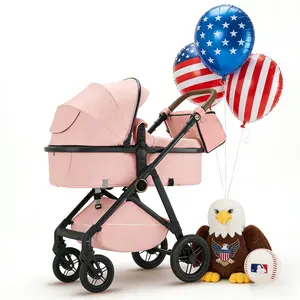Leisure Hand Wagon Cart,Baby Stroller,Storage Basket,5-Point Harness,All In One Convertible Baby Stroller Without LatchBase -Toddler Stroller With Reversible Stroller Seat ;compact stroller carrinho de bebe affordable strollerc # Summervibes