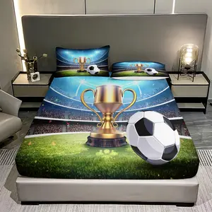 Soccer Trophy Bedding Set, Modern Style, Sleep Like You Just Won the Championship, Vip Locker Room Feel, No Post-Game Soreness