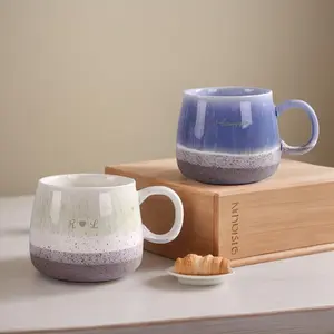 Personalized Nordic Mug – Custom Engraved 400ml Ceramic Coffee Cup – Minimalist Stoneware Mug Gift for Him Her Dad Mom – Scandinavian Style